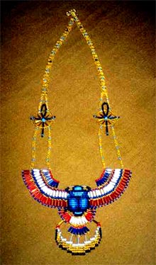 Necklace Scarab and the link to Review of Cleopatra