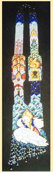 Beadwork on the theme of Pushkin's tale about Csar Saltan was created by M.Zolotova. Here is a link to the special Page with her works