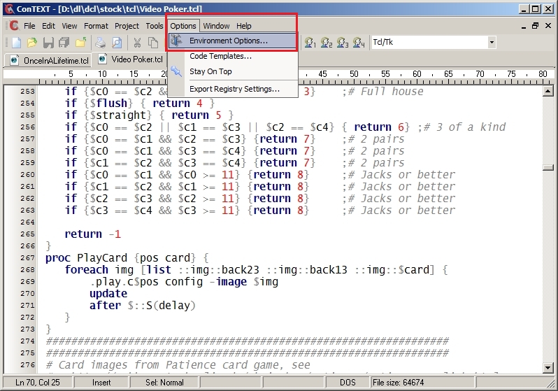 Context A Nice Editor For TCL You Can Alter It To Run TCL