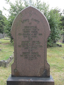 The gravestone of Rosannah Tatham