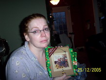 Me opening my gift from Benjamin