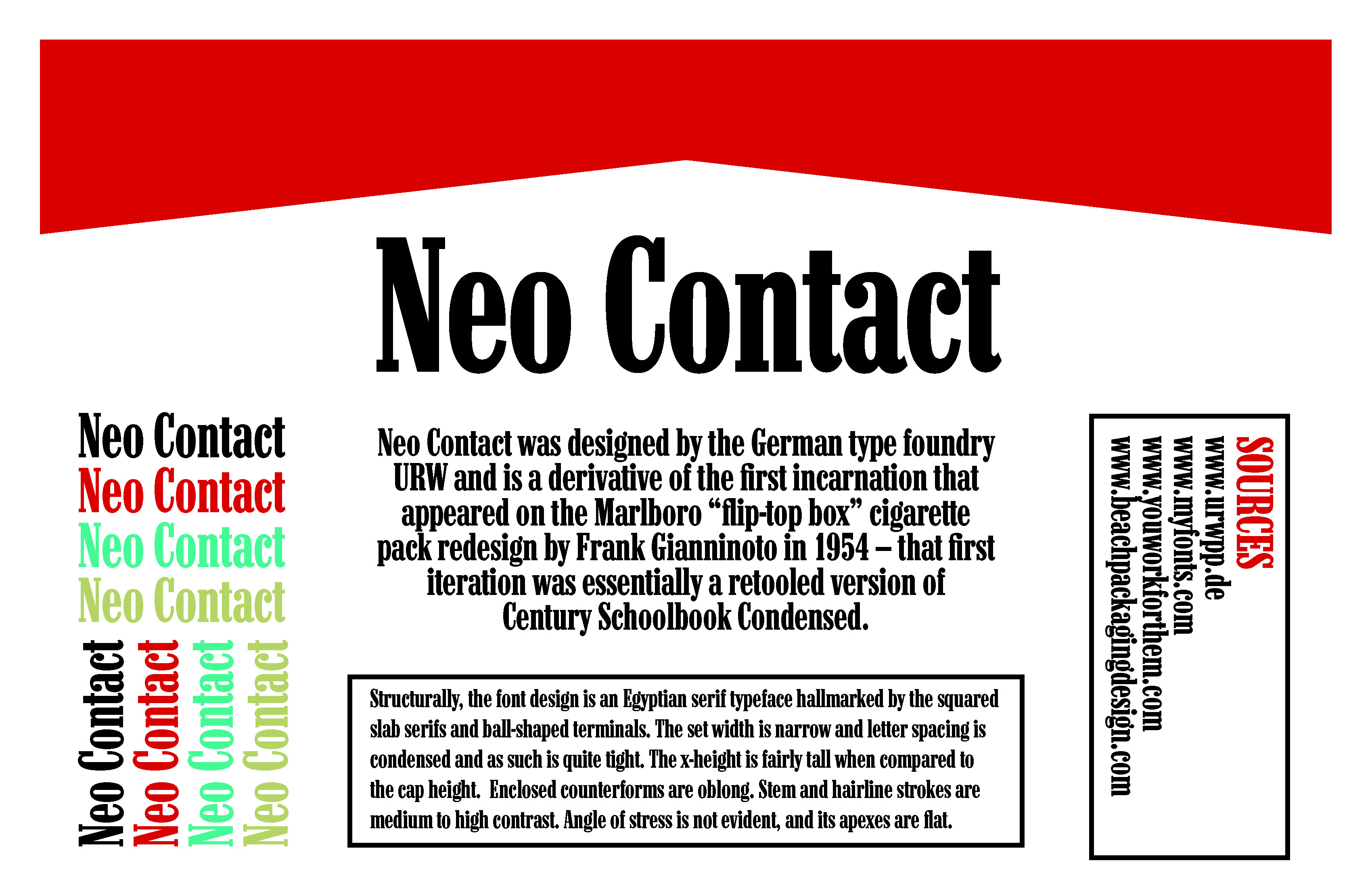 Neo Contact Typeface Homage