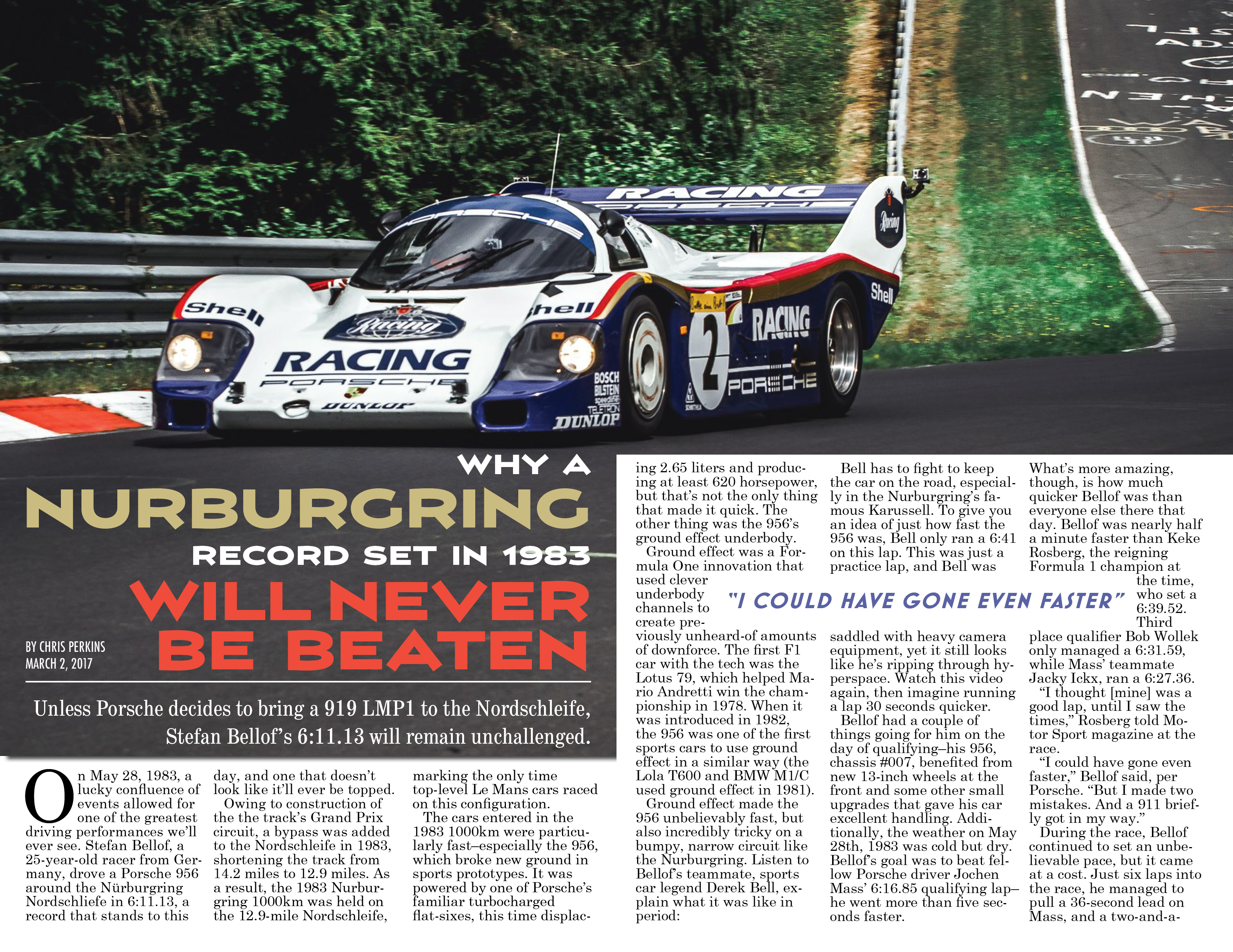 Stefan Bellof Nurburgring Magazine Layout