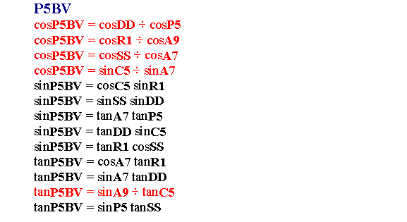 P5BV Formulas