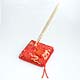 red silk dragon pen stand with gold pen