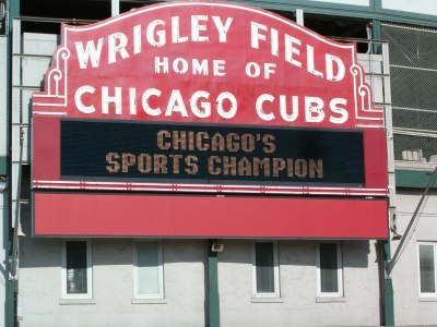 Wrigley Field, home of Chicago Cubs.