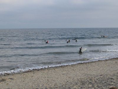 Y por supuesto, los famoso surfers de California. (Eso s fijaros, que las olas son una porquera).