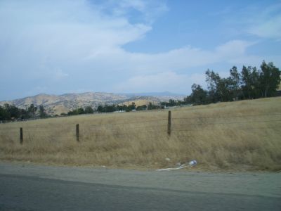 Valle central de California, con la Sierra Nevada a lo lejos.