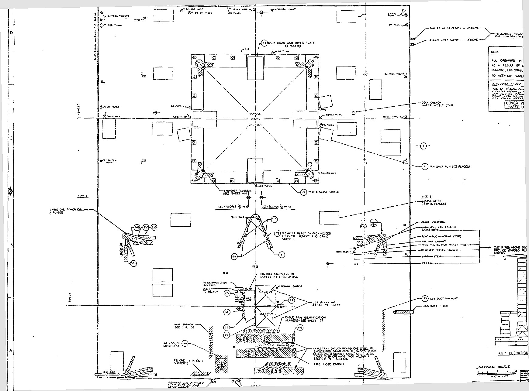 Apollo/Saturn Launch Umbilical Tower Diagrams