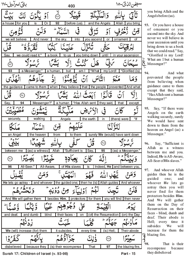 Quran Word to Word Translation