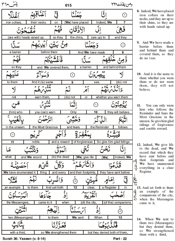 Quran Word to Word Translation