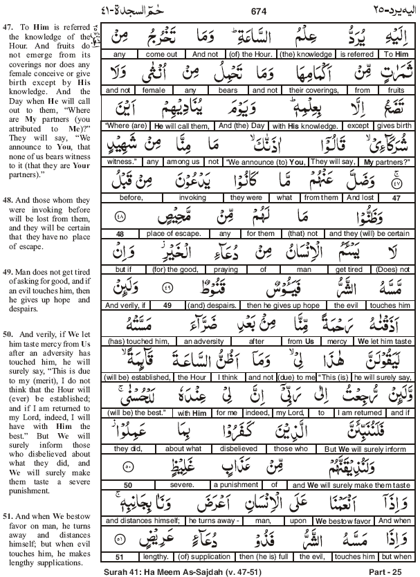 Quran Word to Word Translation