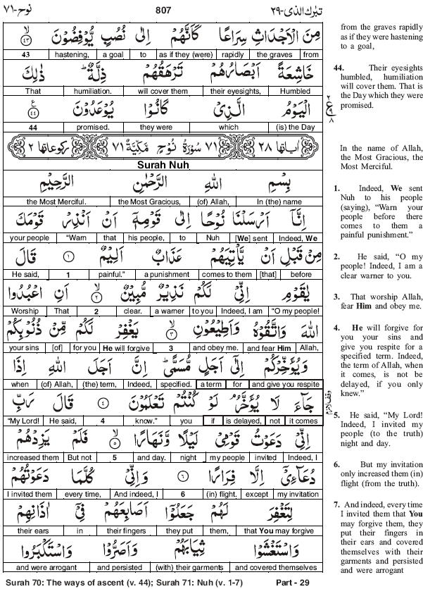 Quran Word to Word Translation