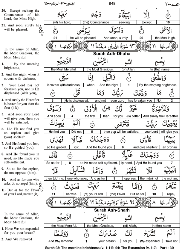 Quran Word to Word Translation