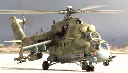 Helicptero ruso de ataque tipo Mi-24 Hind D
