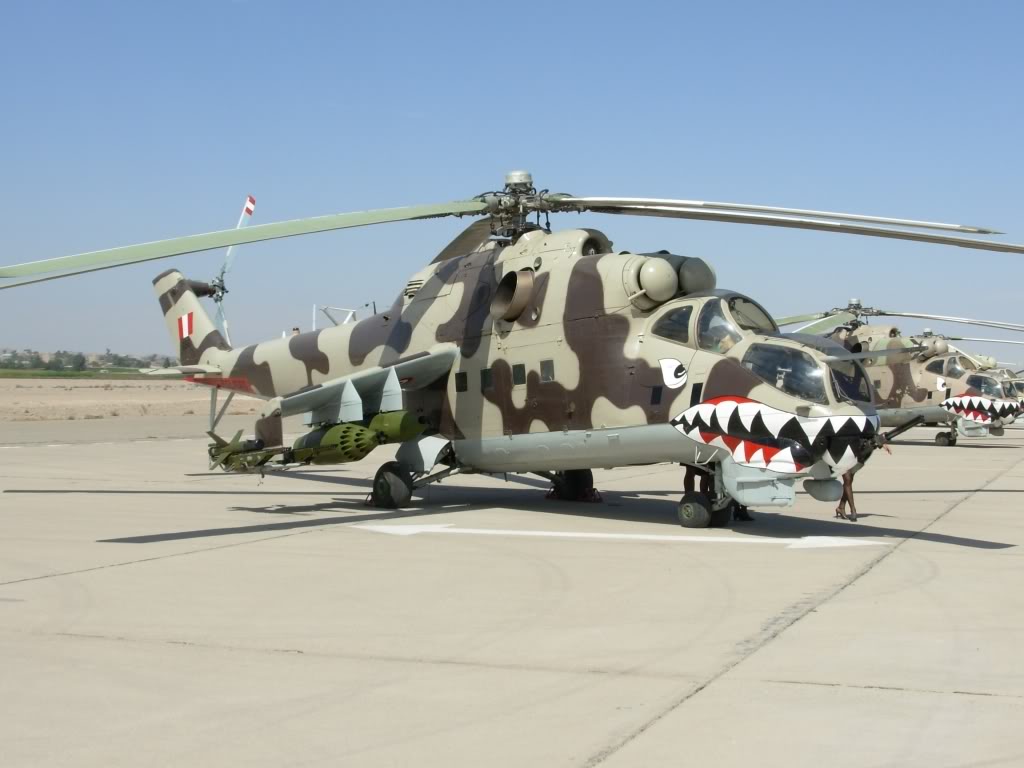 Helicptero peruano de ataque Mi-25 Hind D