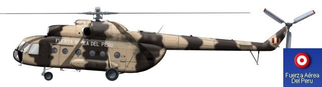 Helicptero tipo Mil Mi-8T Hip de la Fuerza Area del Per