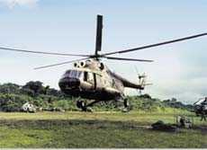 Helicptero peruano de transporte Mi-8T