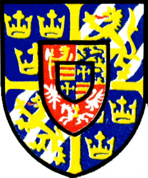 arms of King Gustav III, quartering Kalmar and Folkunga, with an inescutcheon of Oldenburg