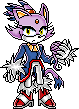 Blaze the cat.Shes so cool looking,but running with...highheels?!