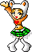 Oshare Zukin(She looks funny in the game!^^;;;)