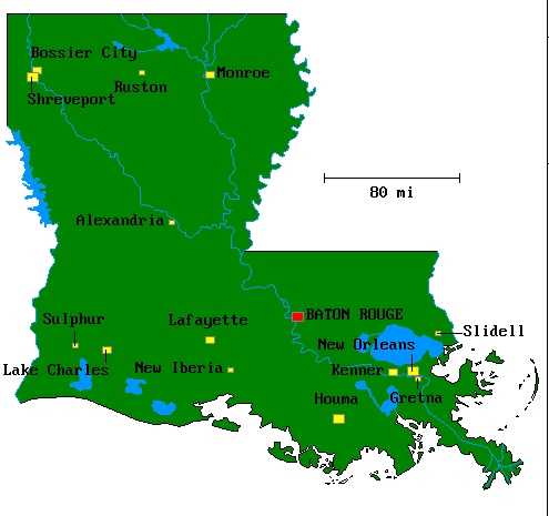 Louisiana map