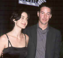 Keanu with Matrix co-star Carrie-Anne Moss