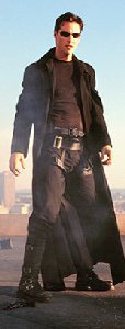 Keanu as Neo in Matrix.