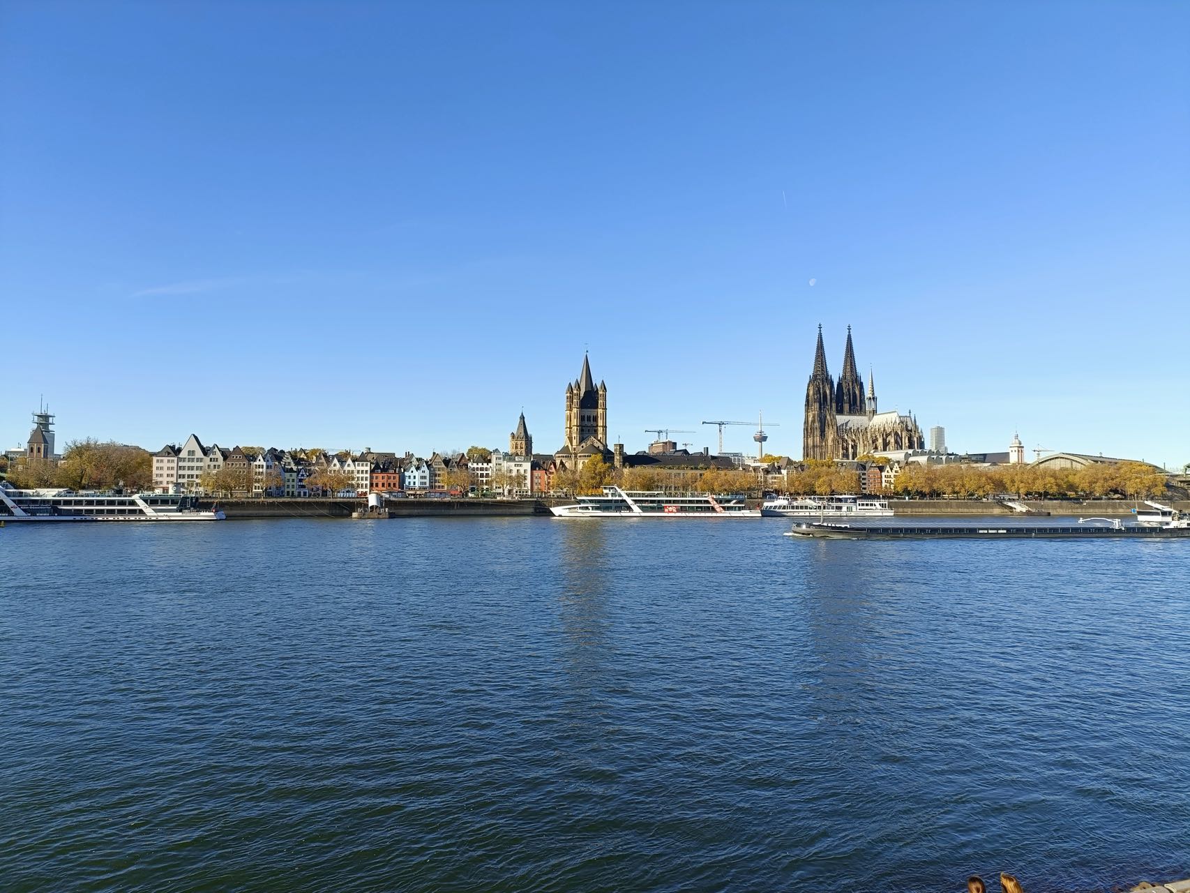 View of the Rhine and Cologne Dom cathedral