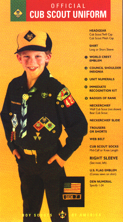 Cub Scout Pack 109's Uniform Protocol