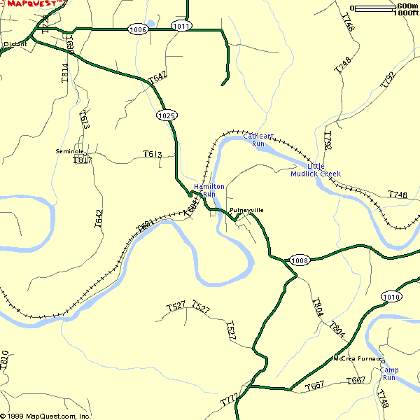 Map of Putneyville