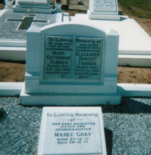 Dearness Family Burials - Alexander Robert & Mary Catherine FARREN