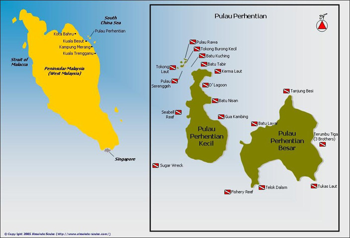 MAP OF PULAU PERHENTIAN