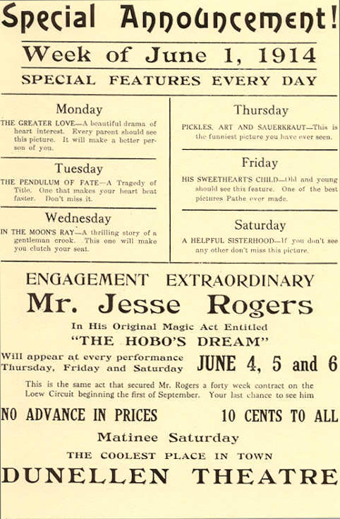 1914 Theatre Ad