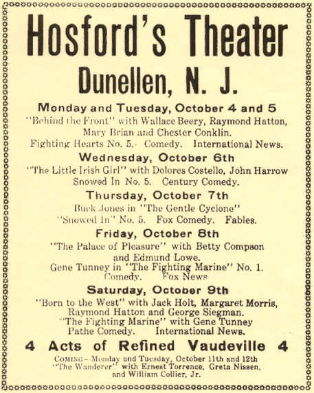 1926 Theatre Ad