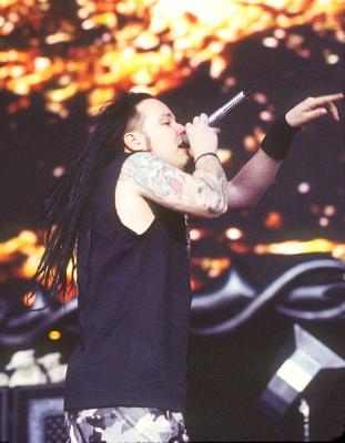 Korn - Live at Ozzfest 2003 in Devore, CA. 
2003 Photo by Stephanie Cabral
