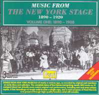 Music of the New York Stage CD cover