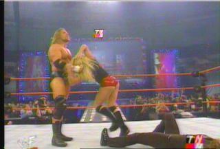 Stephanie & HHH vs. Trish Stratus & Kurt Angle