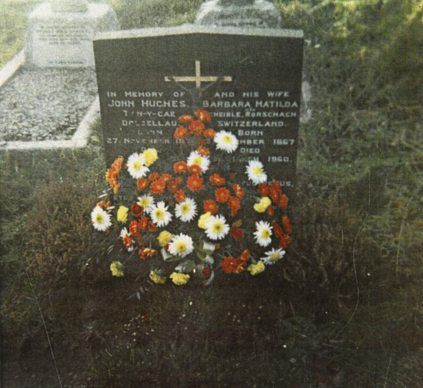 Flowers on Mrs.Hughes grave on her 100th birthday
