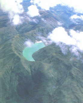 Vista area de la Laguna Verde