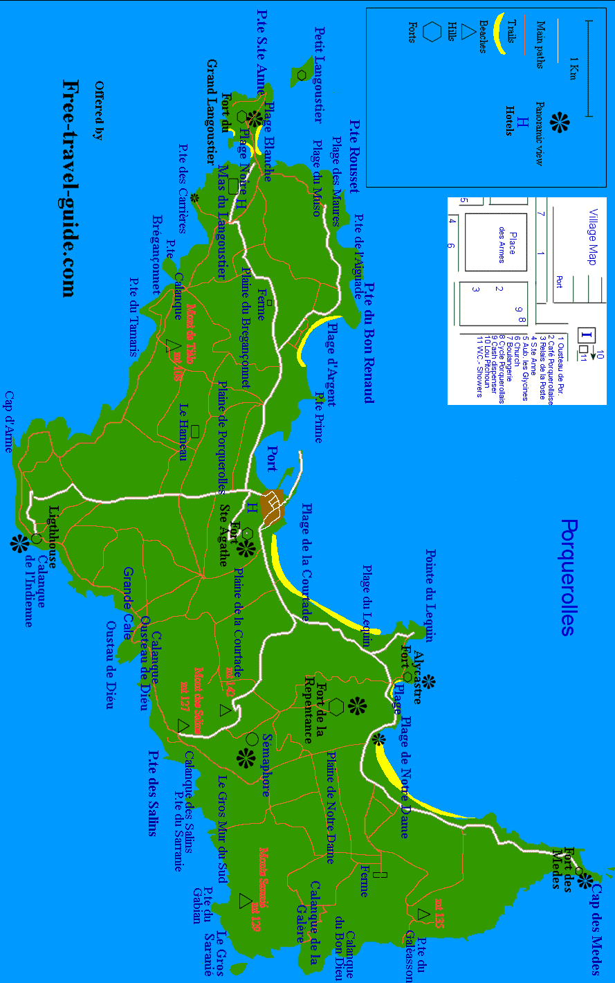 Porquerolles map