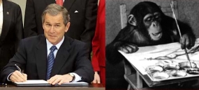 George W. Bush or Chimpanzee?