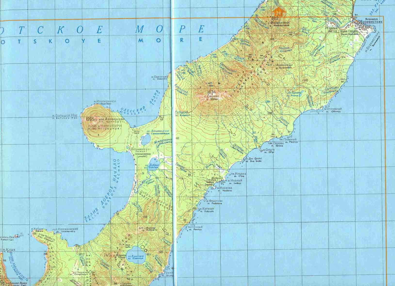 остров итуруп на карте