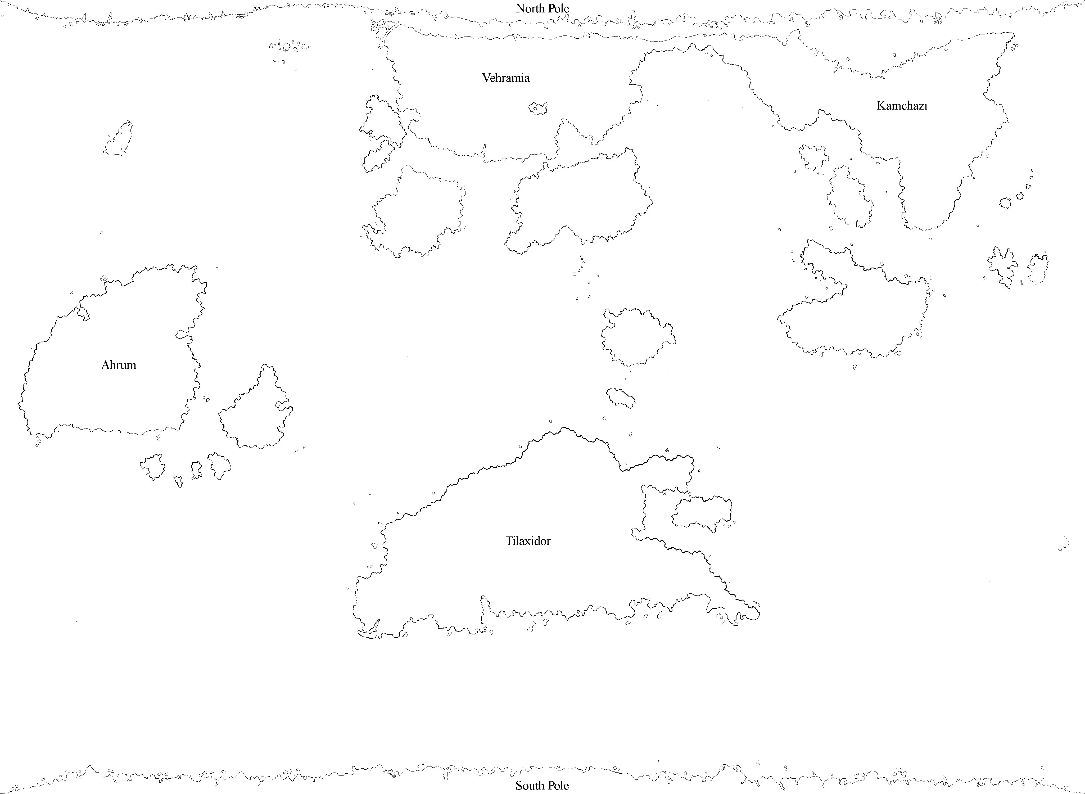 World Map With Continent Names