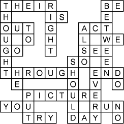 Easy English Grammar Crossword Puzzle