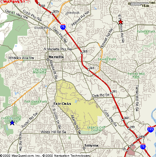 Here is a map that shows where Al Bishop (blue star) and the Smucker ...