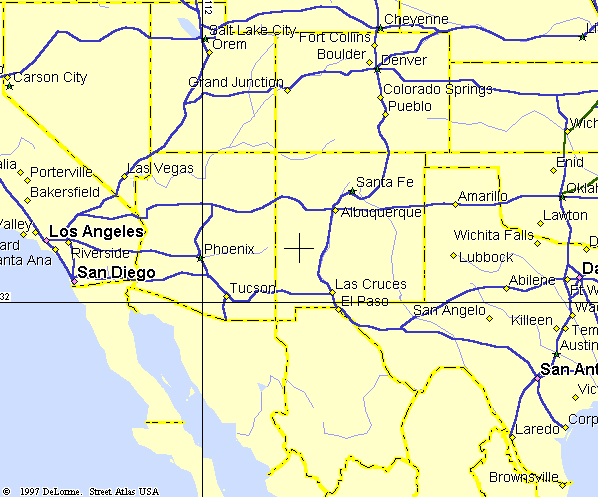 Southwestern USA Map