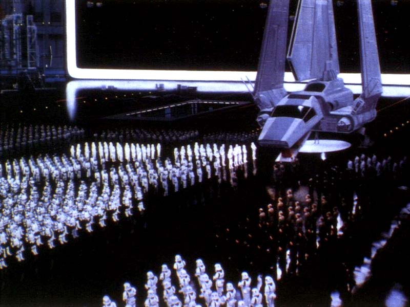 The Emperor's arrival on the Death Star II