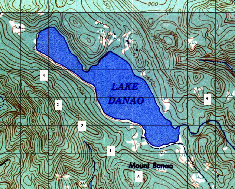 Map of Danao study plots