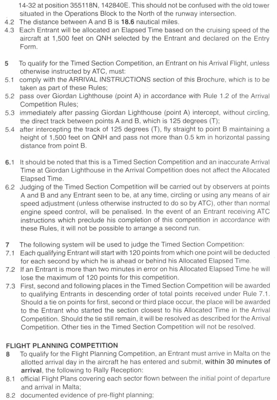 COMPETITION RULES PAGE